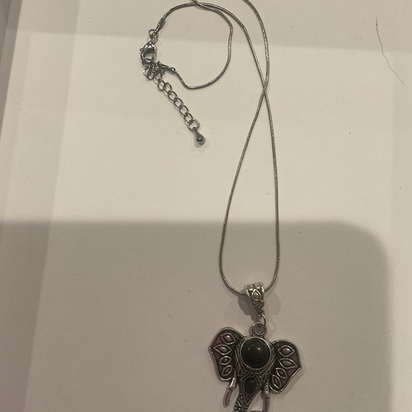 Silver Elephant Pendant Necklace - Picture 4 of 5